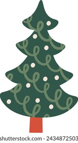 Hand Drawn Christmas Tree Vector Illustration
