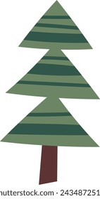 Hand Drawn Christmas Tree Vector Illustration