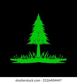 Hand drawn Christmas tree vector illustration