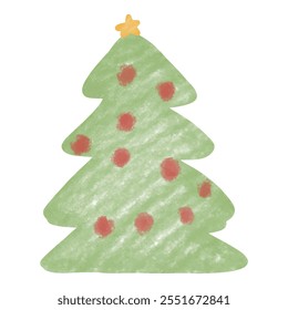 Hand drawn Christmas tree vector file