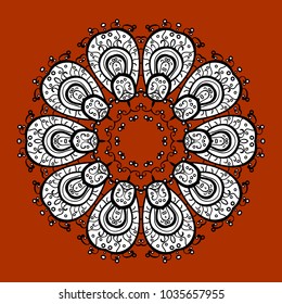 Hand Drawn Christmas Vector illustration. New Year Decorative Snowflakes Background. Winter Snow Flakes Doodles.