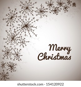 Hand drawn christmas vector illustration template with sample text