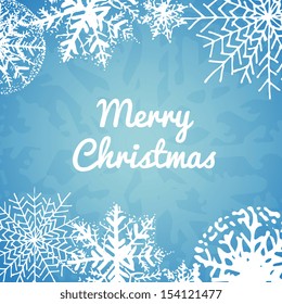 Hand drawn christmas vector illustration template with sample text
