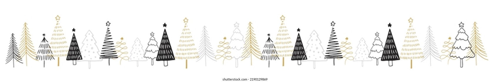 Ilustración vectorial de Navidad dibujada por mano