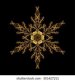 Hand Drawn Christmas Vector illustration. Winter Snow Flakes Doodles. New Year Decorative Snowflakes Background.