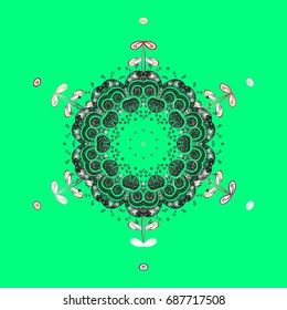 Hand Drawn Christmas Vector illustration. New Year Decorative Snowflakes Background. Winter Snow Flakes Doodles.