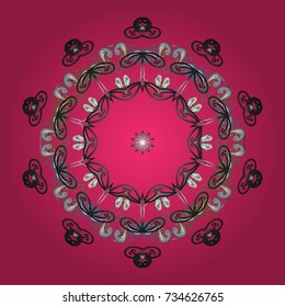 Hand Drawn Christmas Vector illustration. New Year Decorative Snowflakes Background. Winter Snow Flakes Doodles.
