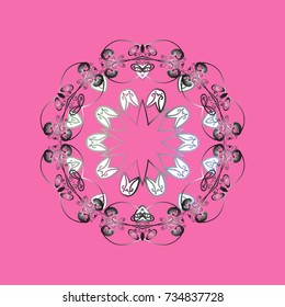 Hand Drawn Christmas Vector illustration. New Year Decorative Snowflakes Background. Winter Snow Flakes Doodles.