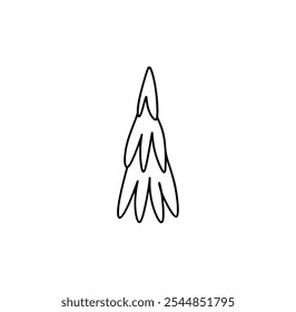 Línea dibujada a mano del icono de la ilustración del árbol de Vector de la Navidad para los proyectos festivos, las tarjetas de felicitación, o las decoraciones invernales, evocando la maravilla infantil y la alegría estacional