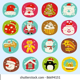 Hand drawn Christmas,Holiday  icon set