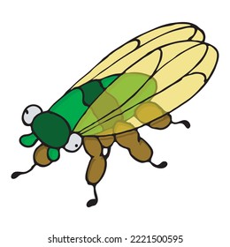 diseño vectorial de cigarras dibujado a mano