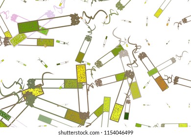 Hand drawn cigarette illustrations background, for graphic design, wallpapers or booklets. Vector artwork.