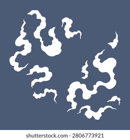 hand drawn cigarette smoke effect illustration