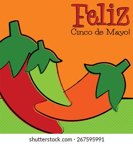 Hand Drawn Cinco de Mayo Chili Pepper in vector format.