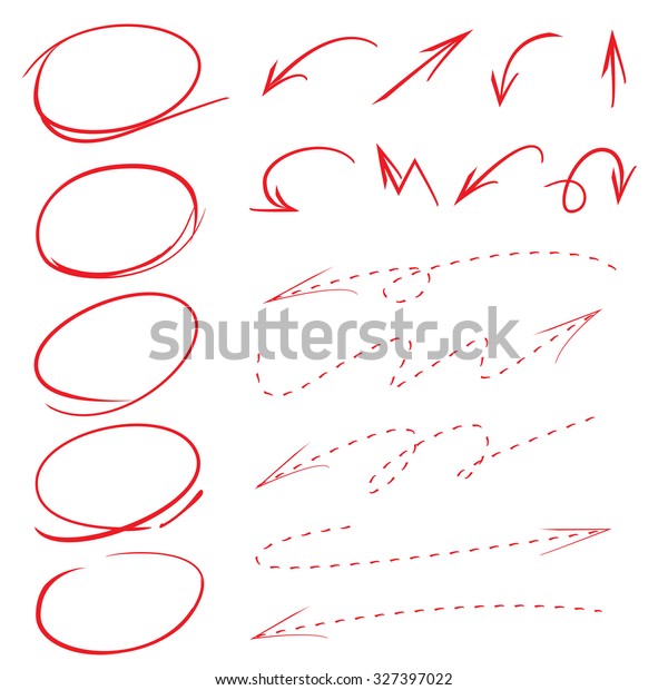 Hand Drawn Circle Arrow Dashed Arrows стоковая векторная графика без лицензионных платежей 9294