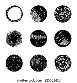 Hand drawn circle banners.