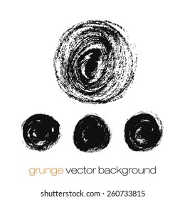 Hand drawn circle banners. Vector illustration.
