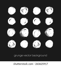 Hand drawn circle banners. Vector illustration.