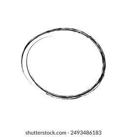 Hand drawn circle brush design element, black paint ink brush strokes. Grunge brush stroke. Dirty brush stroke. Artistic creative shape vector illustration. design eps 10