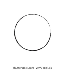 Hand drawn circle brush design element, black paint ink brush strokes. Grunge brush stroke. Dirty brush stroke. Artistic creative shape vector illustration. design eps 10
