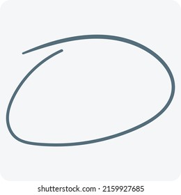 Hand Drawn Circle Circular Irregular Shape Illustrated Icon 