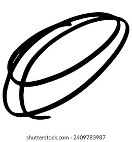 
Handgezeichneter Kreis, Doodle Oval