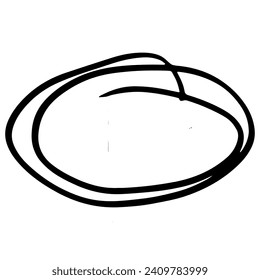 
Hand drawn circle, Doodle Oval