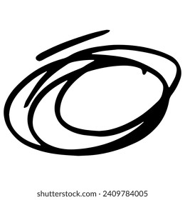 
Círculo dibujado a mano, Doodle Oval