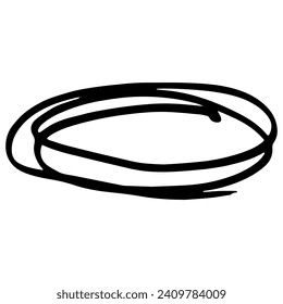 
Hand drawn circle, Doodle Oval