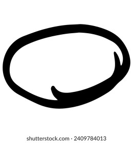 
Hand drawn circle, Doodle Oval