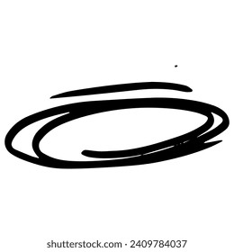 
Hand drawn circle, Doodle Oval