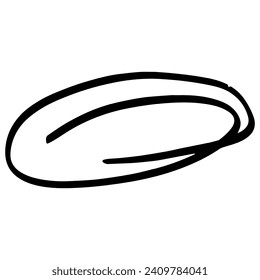 
Hand drawn circle, Doodle Oval