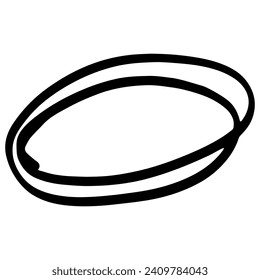 
Hand drawn circle, Doodle Oval
