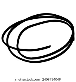 
Hand drawn circle, Doodle Oval