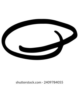
Círculo dibujado a mano, Doodle Oval