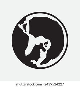 Hand Drawn Circle Earth Doodle vector illustration. Linear earth. Globe. Planet Earth.