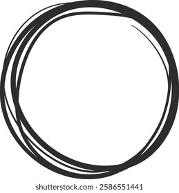 Hand drawn circle emphasizes organic feel, adding a touch of authenticity and unique charm to designs, conveying a sense of human touch and imperfection