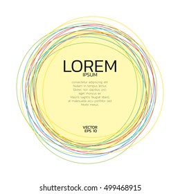 Hand drawn Circle frame or border space for text.
