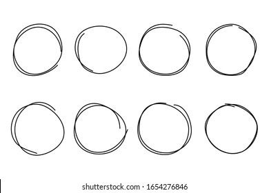 Hand Drawn Circle Frame Set