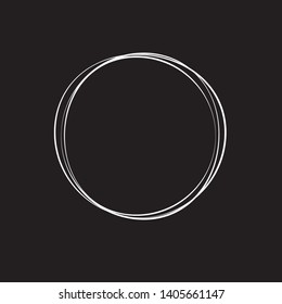 Hand drawn circle frames. Abstract Grunge doodle frames isolated on white background. Abstract Frame .