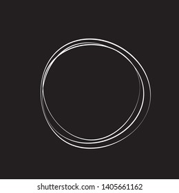 Hand drawn circle frames. Abstract Grunge doodle frames isolated on white background. Abstract Frame .