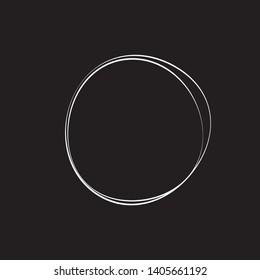 Hand drawn circle frames. Abstract Grunge doodle frames isolated on white background. Abstract Frame .