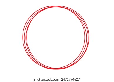  Conjunto de esbozo de línea de resaltador de círculo dibujado a mano. Marcador de Vector líneas circulares, círculos redondos doodle para el elemento de diseño de marca de nota de mensaje. Esbozo de burbuja de lápiz o pluma