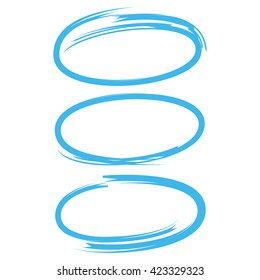 hand drawn circle highlighter, marker