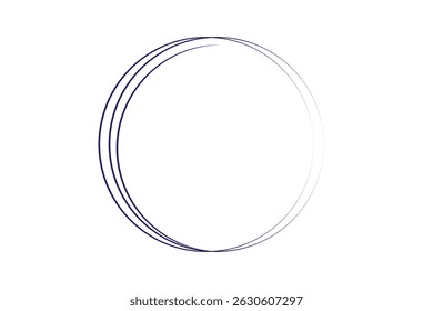 Conjunto de resaltador de círculo dibujado a mano. Círculo, dibujo a pluma. Líneas circulares del marcador del Vector, círculos redondos del garabato para el elemento de diseño de la marca de la nota del mensaje. Diferentes círculos Ilustración vectorial