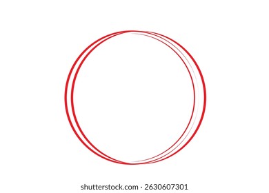Conjunto de resaltador de círculo dibujado a mano. Círculo, dibujo a pluma. Líneas circulares del marcador del Vector, círculos redondos del garabato para el elemento de diseño de la marca de la nota del mensaje. Diferentes círculos Ilustración vectorial