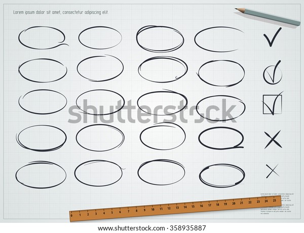 Hand Drawn Circle Icon On Drawing Stock Vector (Royalty Free) 358935887