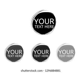 Hand drawn circle line sketch. Vector set circular scribble doodle round circles,  message note mark design element. Pencil, pen, graffiti bubble, ball draft illustration. - Vector 