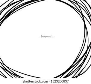 Hand drawn circle line sketch. Vector circular scribble doodle round circles,  background design element. Pencil, pen, graffiti bubble, ball draft illustration. - Vector 