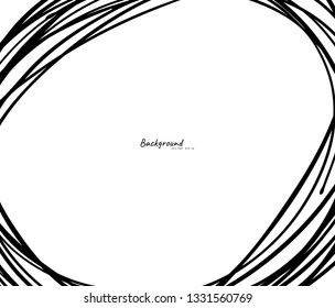 Hand drawn circle line sketch. Vector circular scribble doodle round circles,  background design element. Pencil, pen, graffiti bubble, ball draft illustration. - Vector 